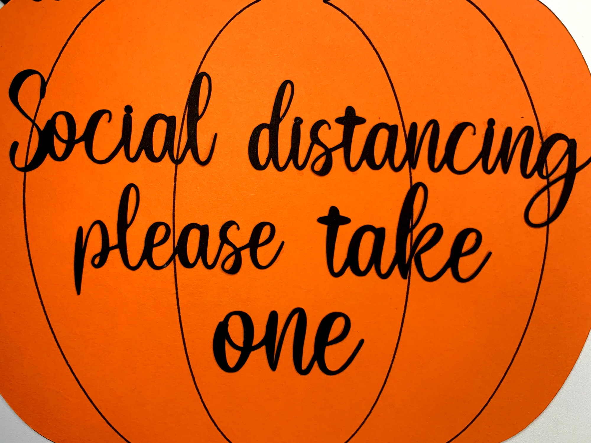 Halloween Sign Halloween Social Distance Sign Candy Sign Etsy