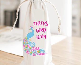 Mahjong Wine Bottle Gift Bag: Cheers Bird Bam