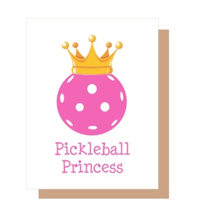 Pickleball Princess, Karten für alle Gelegenheiten, Karte für Sie, Notizkarte, Karte für die beste Freundin, Snarky-Karte, Grußkarte, Pickleball