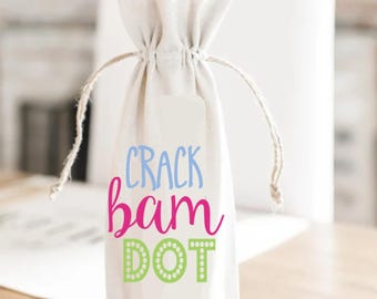 Mahjong Wine Bottle Gift Bag: Crack Bam Dot