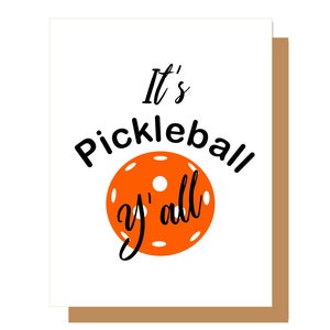 È Pickleball Y'all Card per lei, biglietto di nota, biglietto migliore amico, biglietto sarcastico, biglietto d'auguri, Pickleball, biglietti per tutte le occasioni