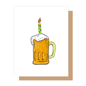 Feliz aniversário, cerveja, cartão de nota, cartão engraçado, cartão para ela, cartão de aniversário moderno, cartão de feliz aniversário, cerveja gelada, cartão para ele, presente para ele