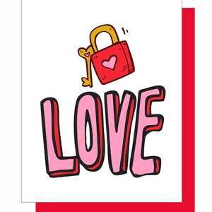Liebesschloss und Schlüssel, Geschenk für sie, Geschenk für ihn, Jahrestag, Liebe und Freundschaft, Valentinstag, Verliebte, Freund, Freundin, Rosa, Rot