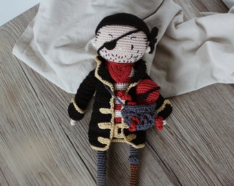 Schlacksi Pirate Jack & Octopus Christoph/PDF crochet instructions (German)