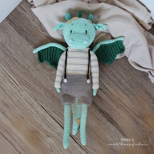 Schlacksi dragon Hugo/PDF crochet pattern (German)