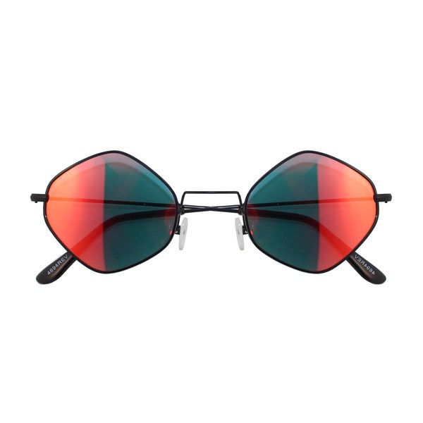 Mirrored Retro 90's Diamond Sunglasses