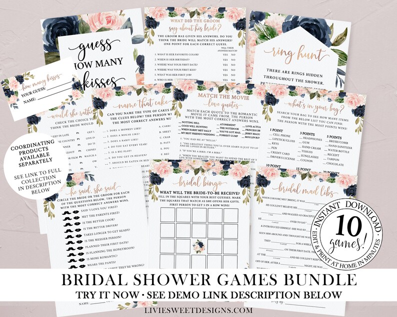 Bridal Shower Invitation, Bridal Brunch Invitation Instant Download Template, NBW image 9