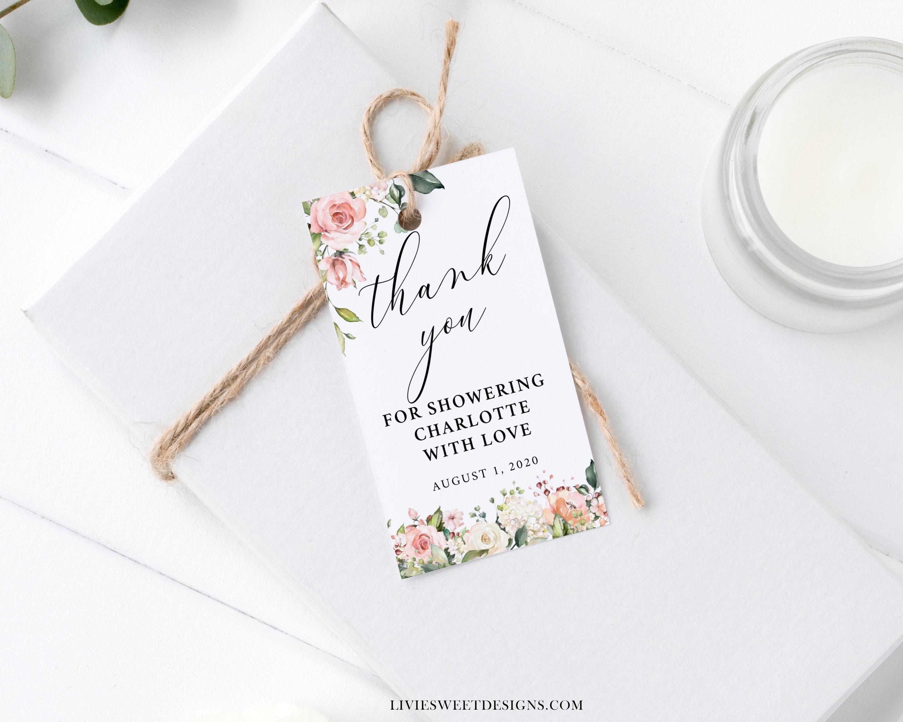 Bridal Shower Favor Tag Template Printable Download Wedding | Etsy