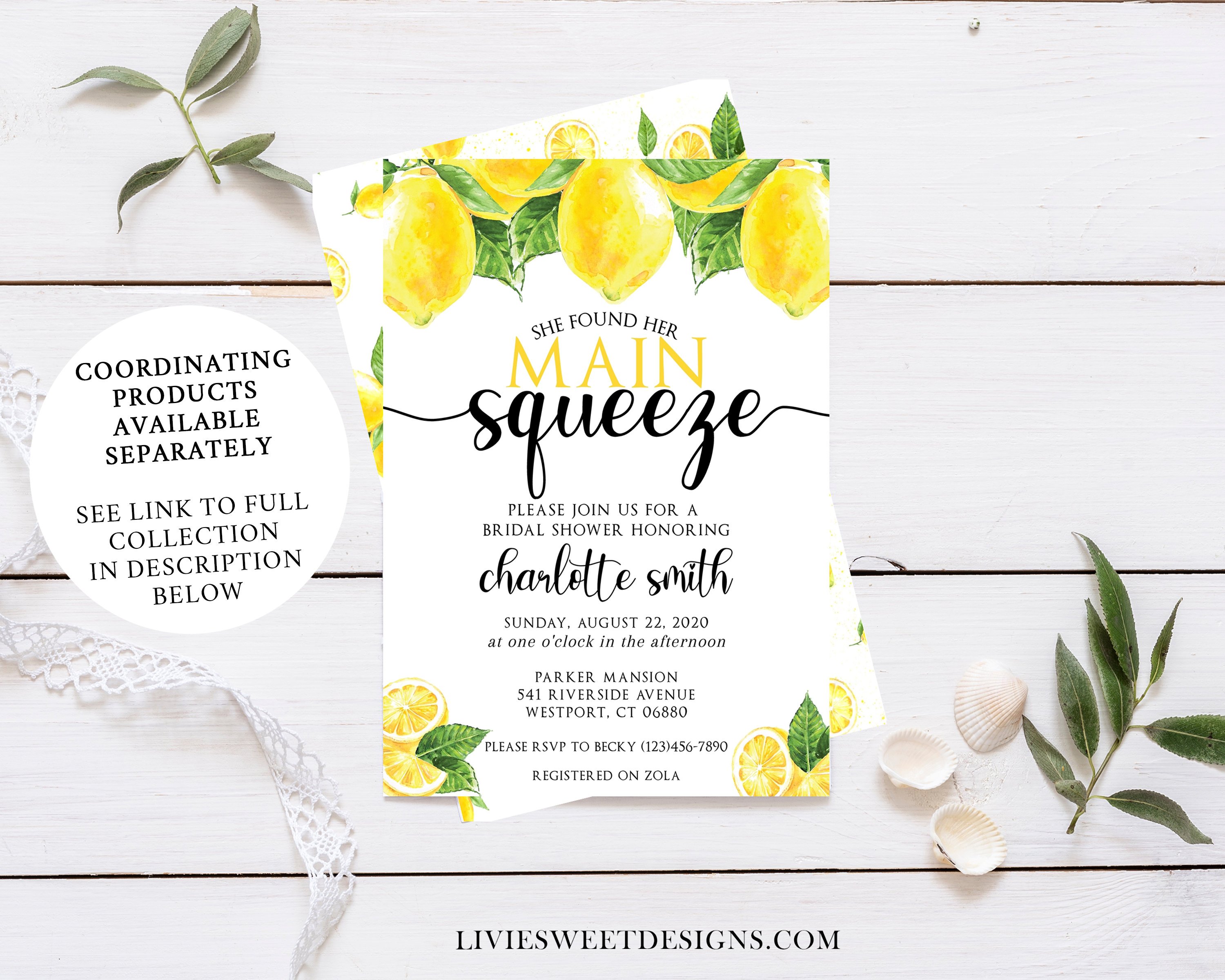 She Found Her Main Squeeze Bridal Shower Sign Bundle Lemon Etsy