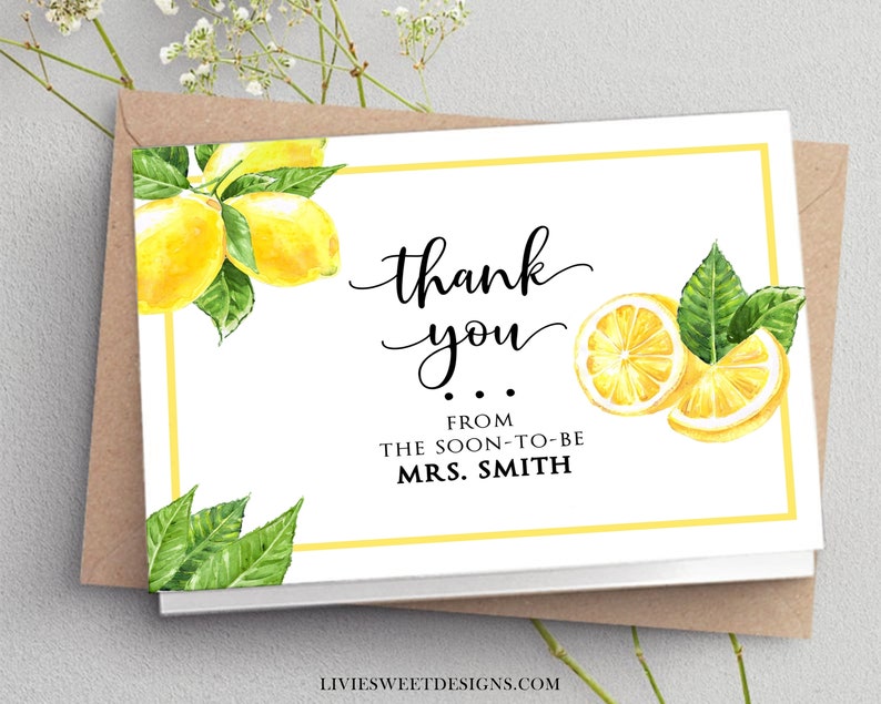 She Found Her Main Squeeze Bridal Shower Thank You Cards - Etsy
