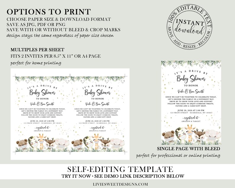 Drive by Baby Shower Invitation Quarantine Drop in Shower Etsy