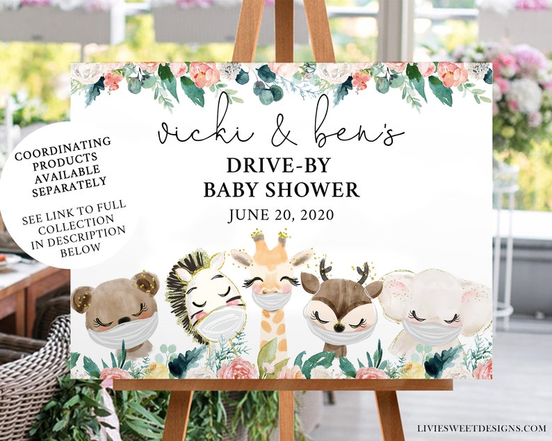 Drive by Baby Shower Diaper Raffle Sign Insert Quarantine Etsy