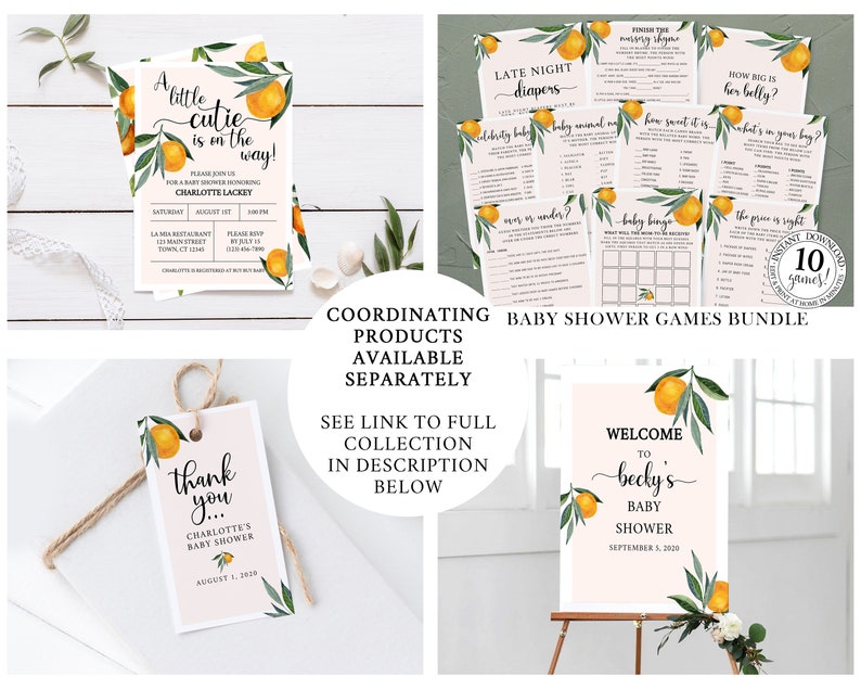 Little Cutie Baby Shower Invitation Gender Neutral Baby Etsy