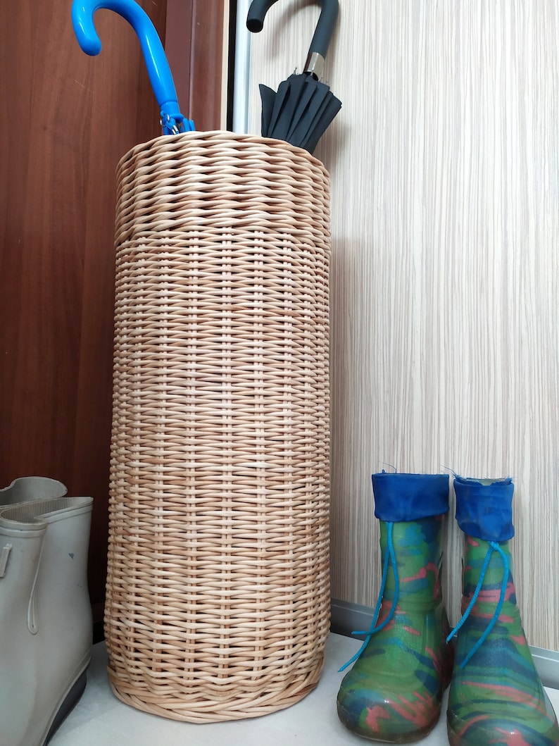 Umbrella Stand for Entryway Wicker Hallway Basket Umbrella Etsy Australia