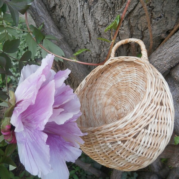 Wicker Flower Basket Etsy