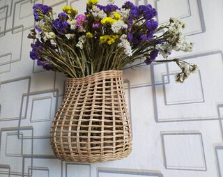 Cesta BEBE BASK - Vime Natural - Decoração Parede - 40x25x17cm - Feita à Mão