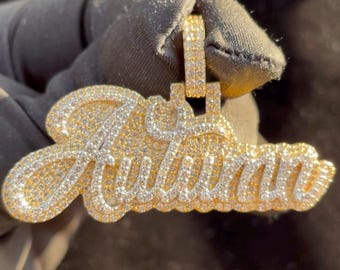 Iced Out Moissanite Custom Name Pendant | Hip Hop Jewelry