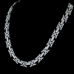 Custom Link Chain in 925 Sterling Silver | Iced Out VVS Moissanite Hip Hop Necklace | Mens Statement Chain | Premium Shine Jewelry Gift |