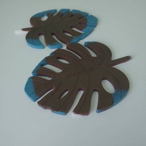 Resin Monstera Leaf /ring dish/jewelry dish/resin coaster/Birthday gift/resin art/gift/set of 2