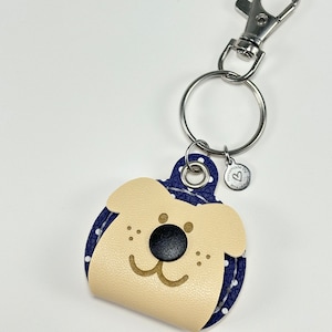 Einkaufswagen-Münzhalter, ALDI-Viertelhalter, Ringhalter, Andenkenhalter, Gitarren-Plektrum-Schlüsselhalter Schlüsselbund Hund (Navy)