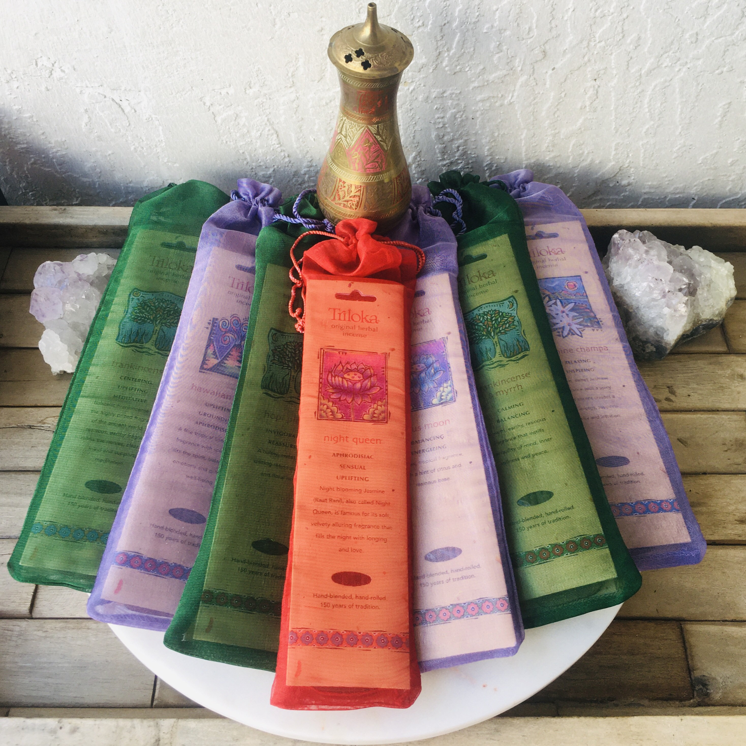 High Quality Triloka Incense Gift Set Incense Sticks Burner Etsy Italia