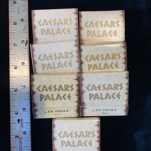 Seven (7) Vintage Las Vegas 1980’s CEASAR’S PALACE Matchbooks - FrEE SHiPPING