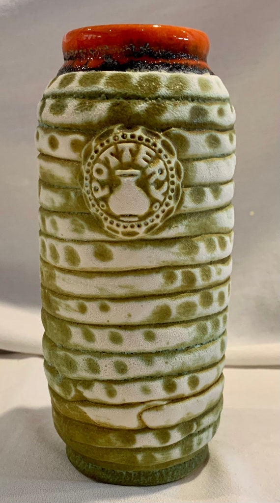 1960s Bay Keramik Fat Lava Vase: West German Pottery (shape 88-20