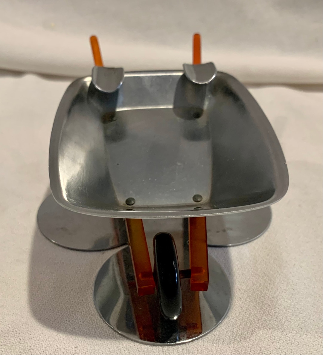 MCM Chrome and Plastic Wheelbarrow Ashtray by PELCO MFG. Los Angeles Etsy