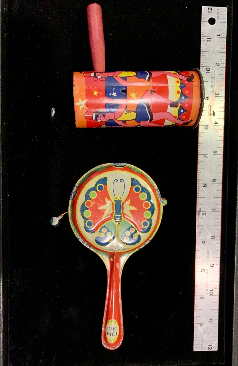 Vintage Japanese Noisemakers: Pre-wwii Ratchet & Rattle Pair - Etsy