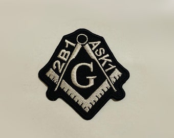 Biker vest MASON SYMBOL Black /& White 3/" patch OO 3847