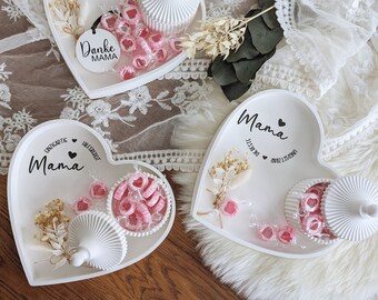 Mother's Day tin with sweets heart tray mom gift