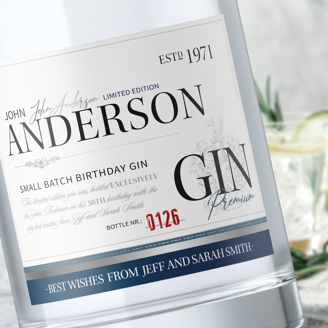 Personalised Birthday GIN Label Gift Idea // Unique Birthday Etsy