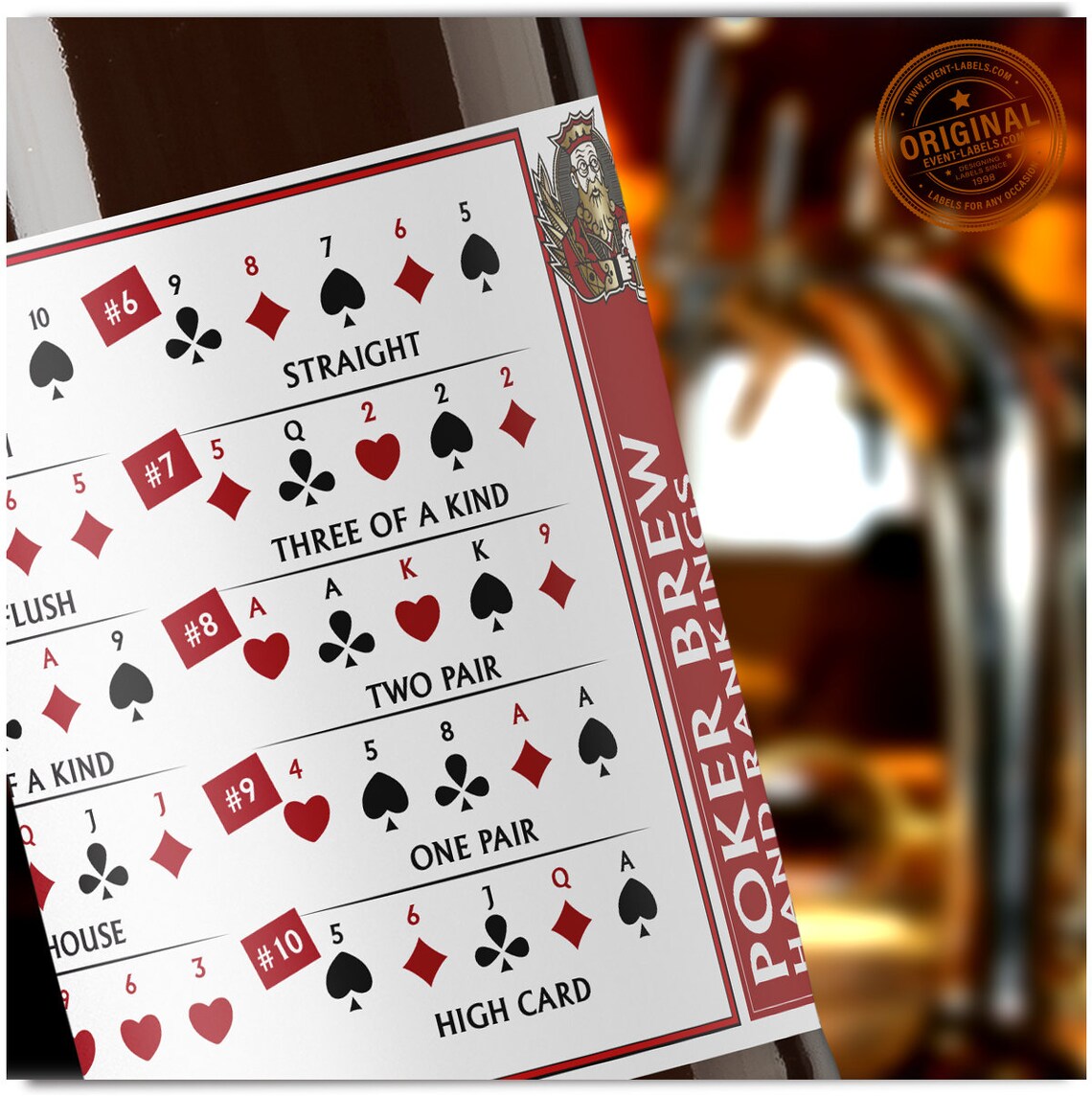 Personalised Beer Poker Label Set 24 Front and 24 Back Etsy