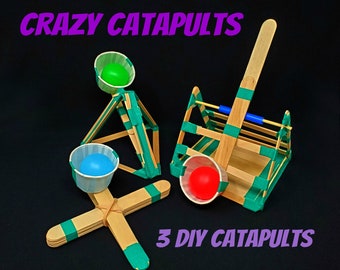 DIY Catapult, Engineering Kit for Kids, At Home STEM Kit