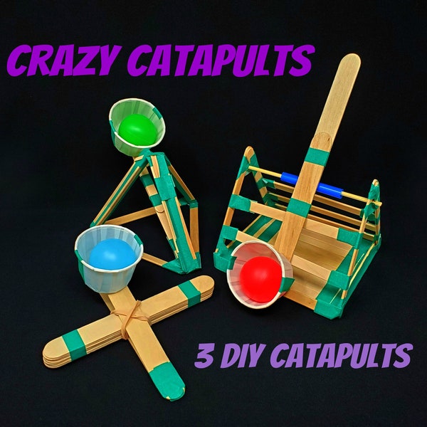 DIY Catapult, Engineering Kit for Kids, At Home STEM Kit