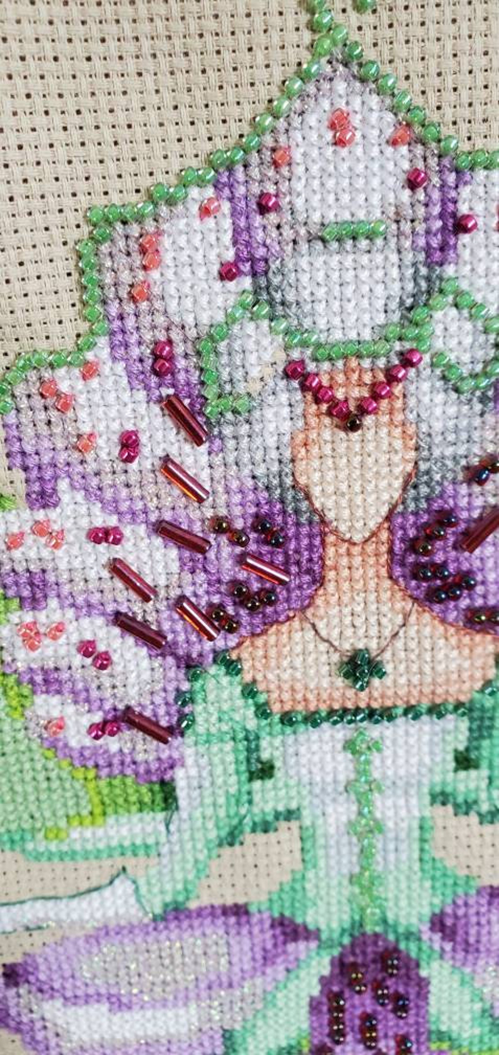 FINISHED Nora Corbett Cross Stitch imperiao Lady D Unframed - Etsy