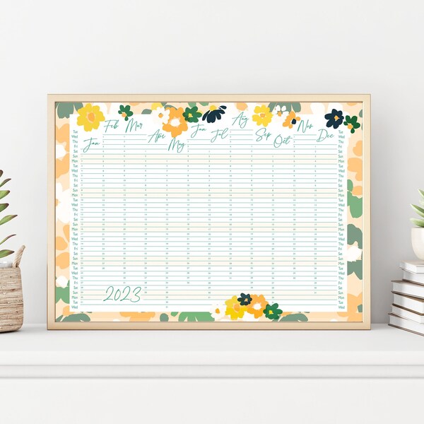 Yearly Wall Planner Etsy Australia