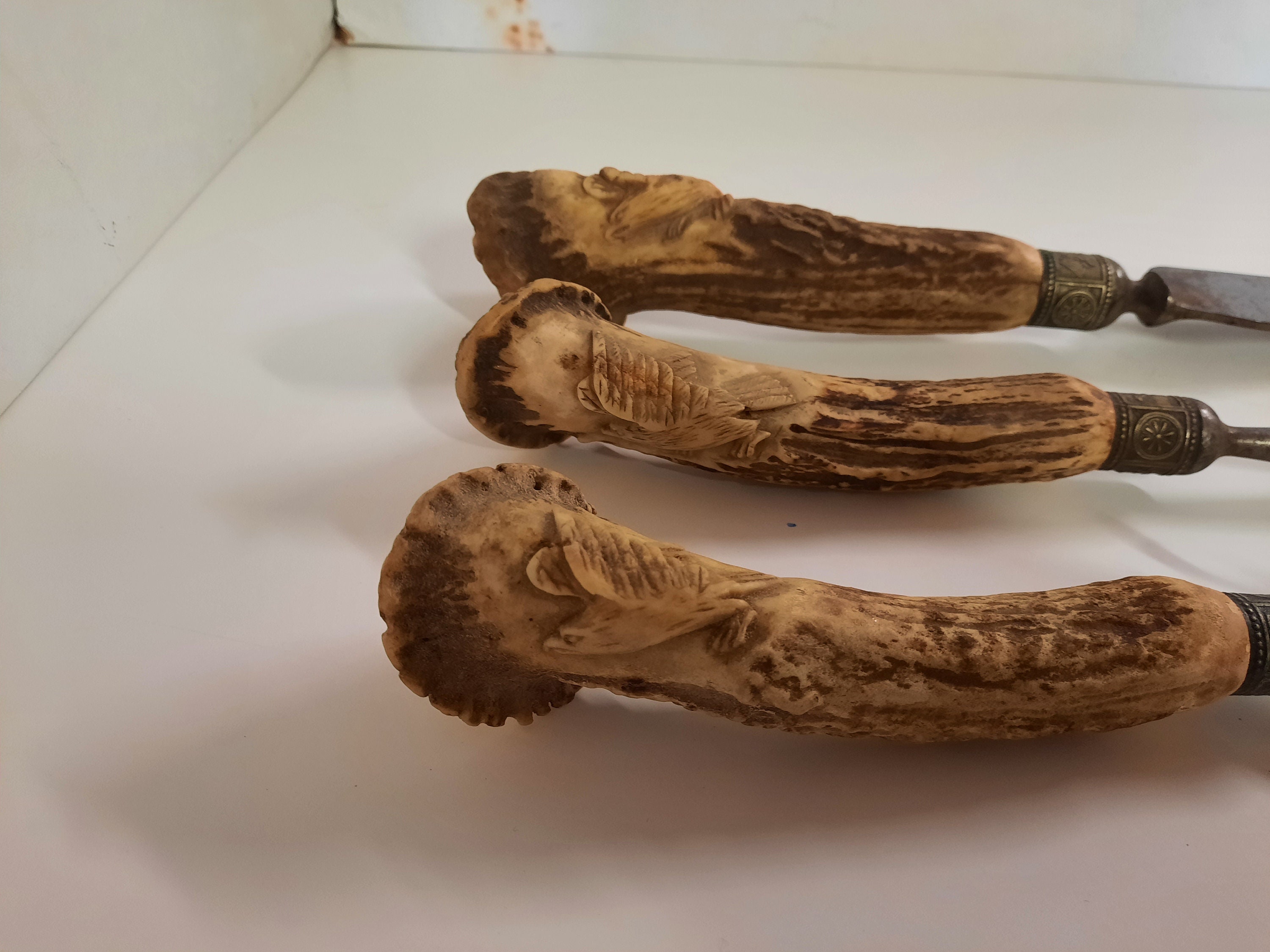 Antler Carving Set Etsy