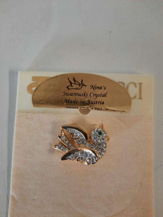 Nina Ricci Swarovski crystal brooch