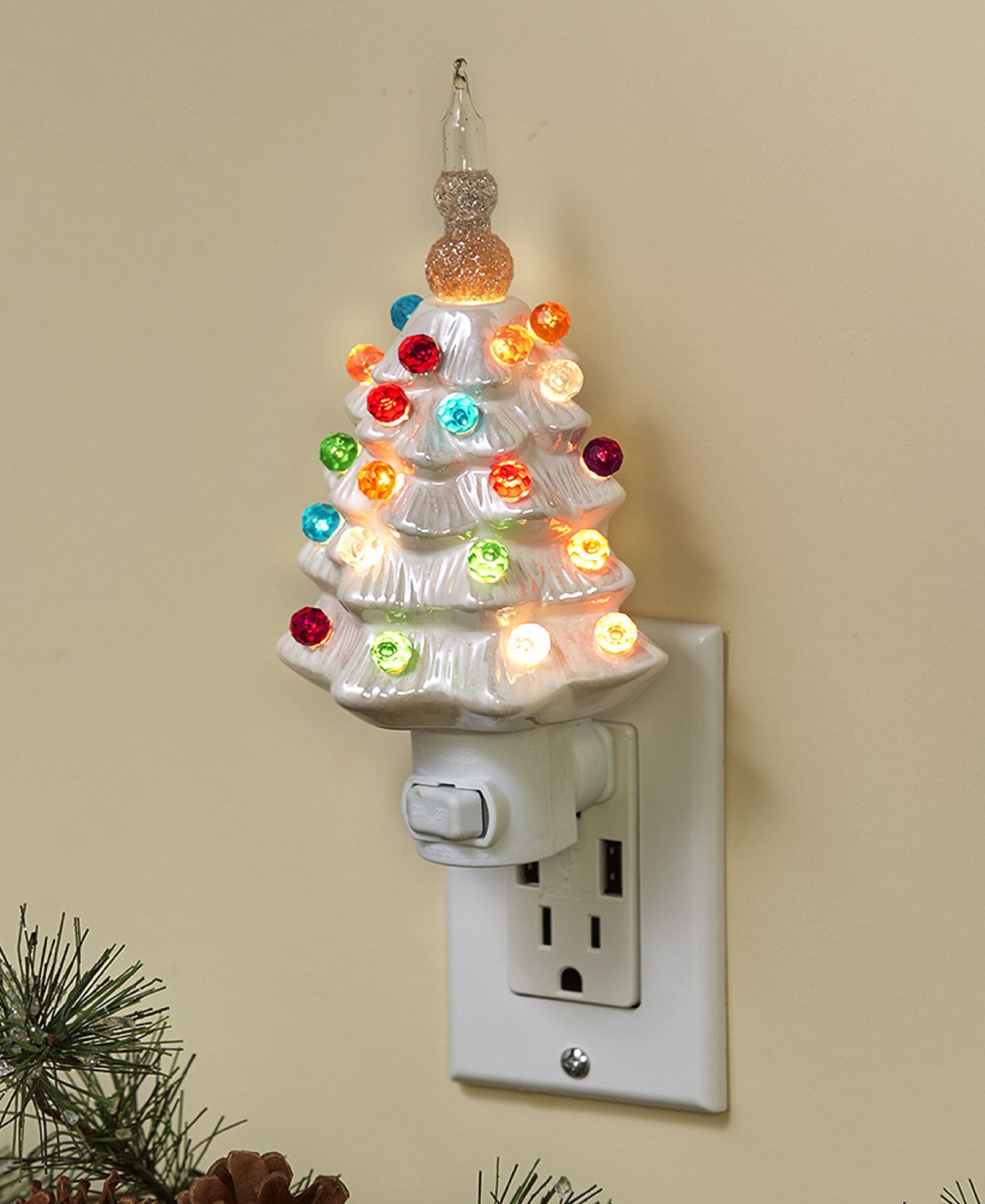 Perfect Lighted Retro Christmas Tree Classic Best Bubble Night Etsy