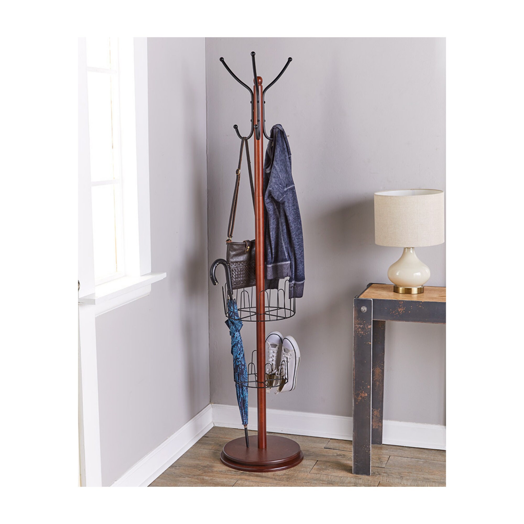 Mejor rack de abrigo giratorio con almacenamiento de zapatos | Etsy