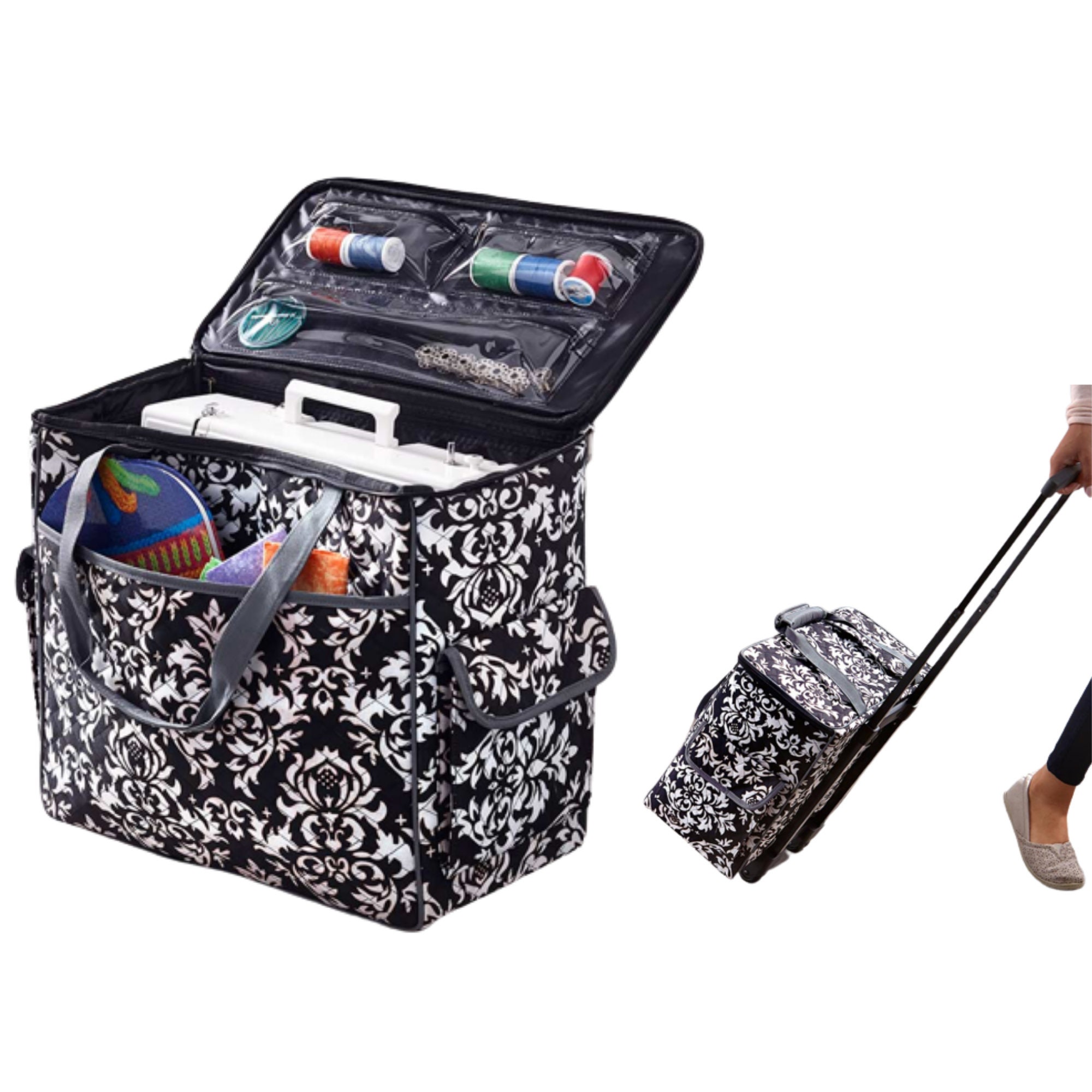 Perfect Rolling Sewing Machine Totes Best Storage Organizer Etsy