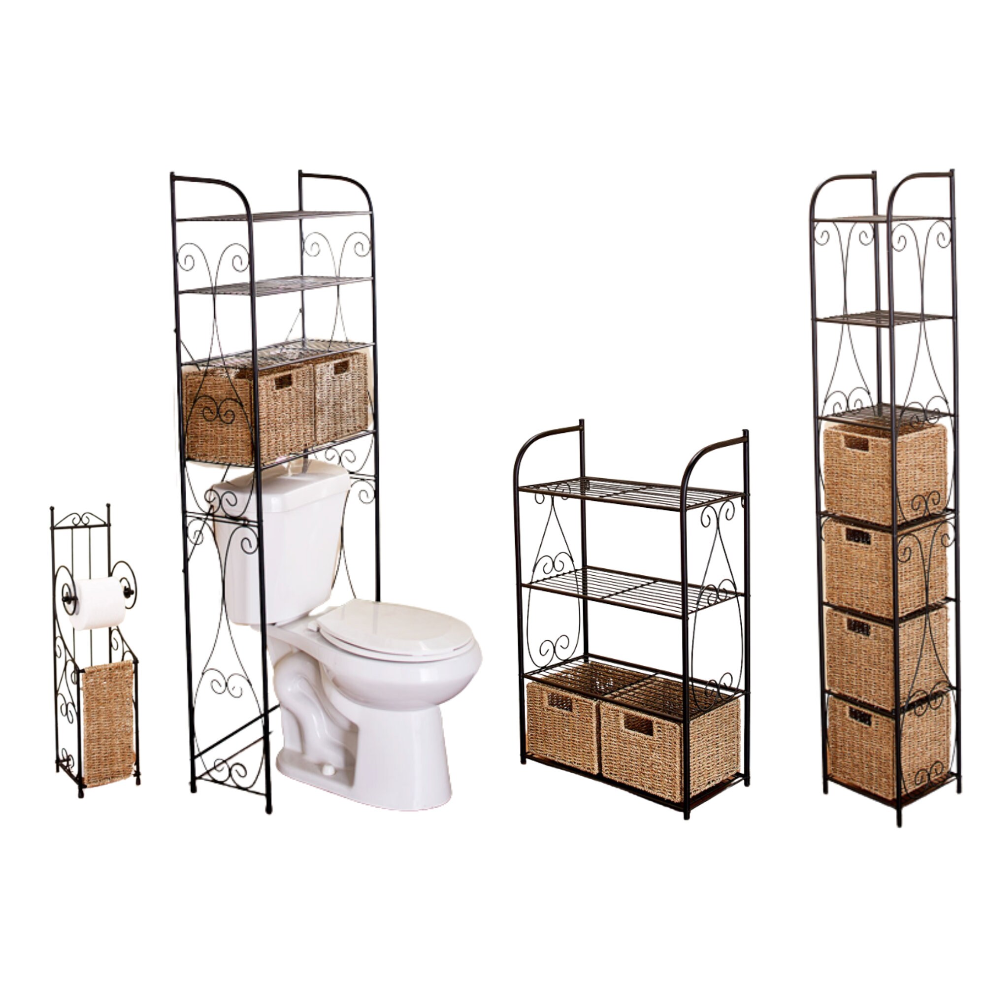 Perfect Seagrass Basket Bath Storage Collection Best Shelving Etsy