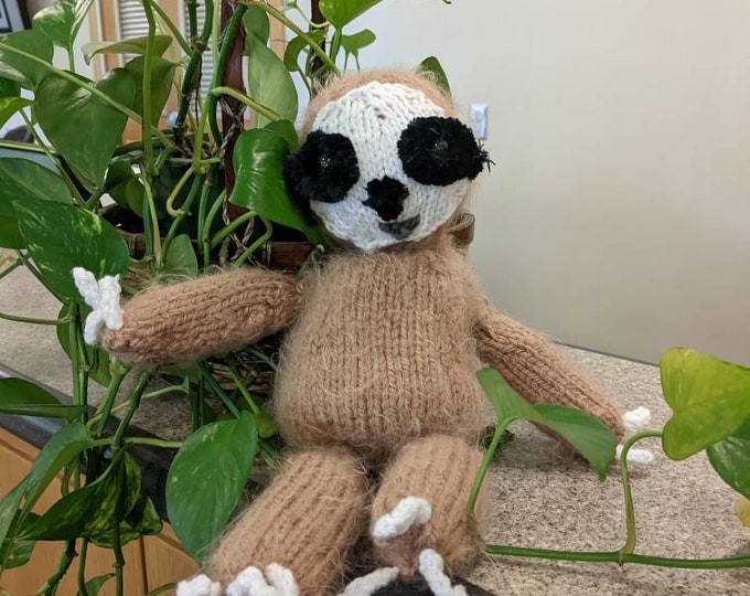 Hand Knit Sloth Plushie