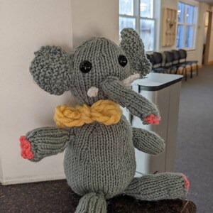 Knit Elephant Plushie