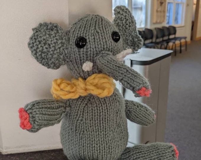 Knit Elephant Plushie