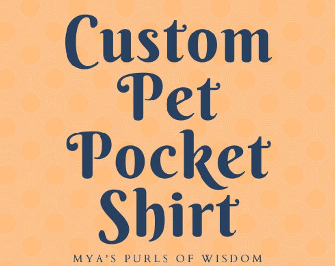 Custom Pet Pocket Shirts