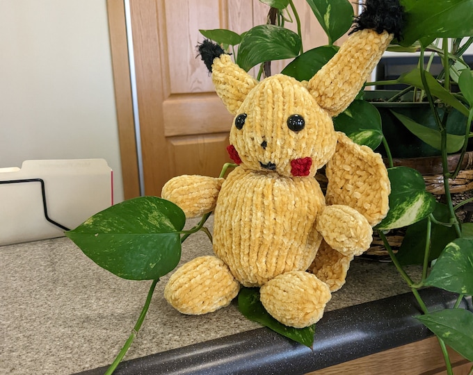 Knit Pikachu Plushie