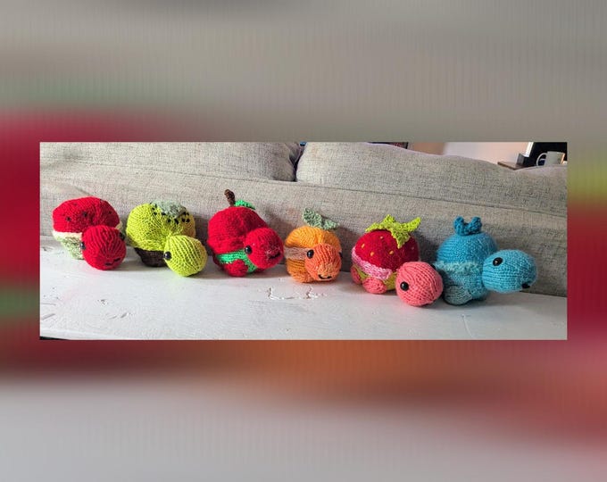 Knit Fruit Turtle Plushie