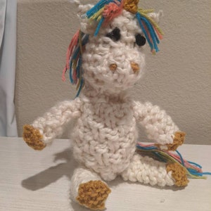 Hand-knit Unicorn Plushie